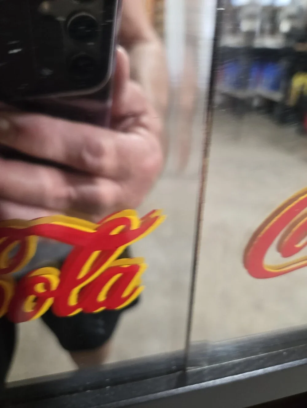 Vintage COCA-COLA FRAMED  MIRROR SIGN 6x18 Inch In Frame Unusual Rare Best Offer